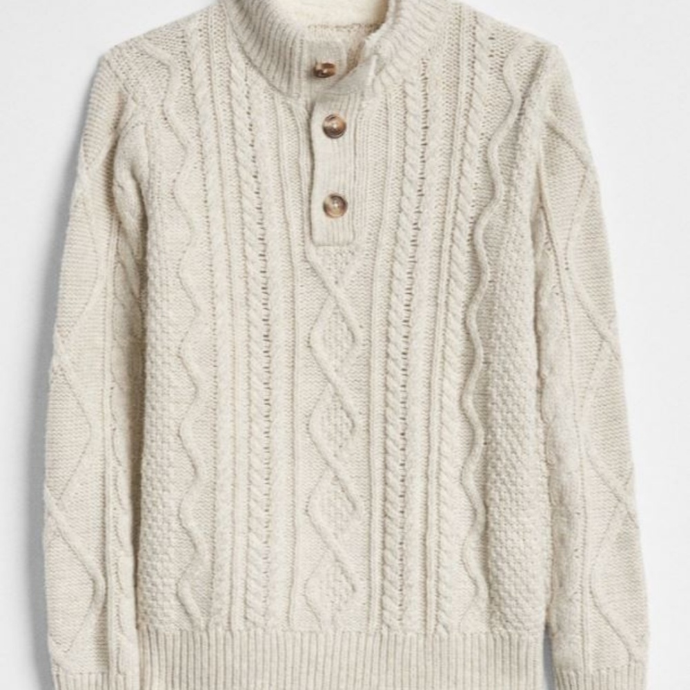 Comfy cozy beige sweater with toggle buttons